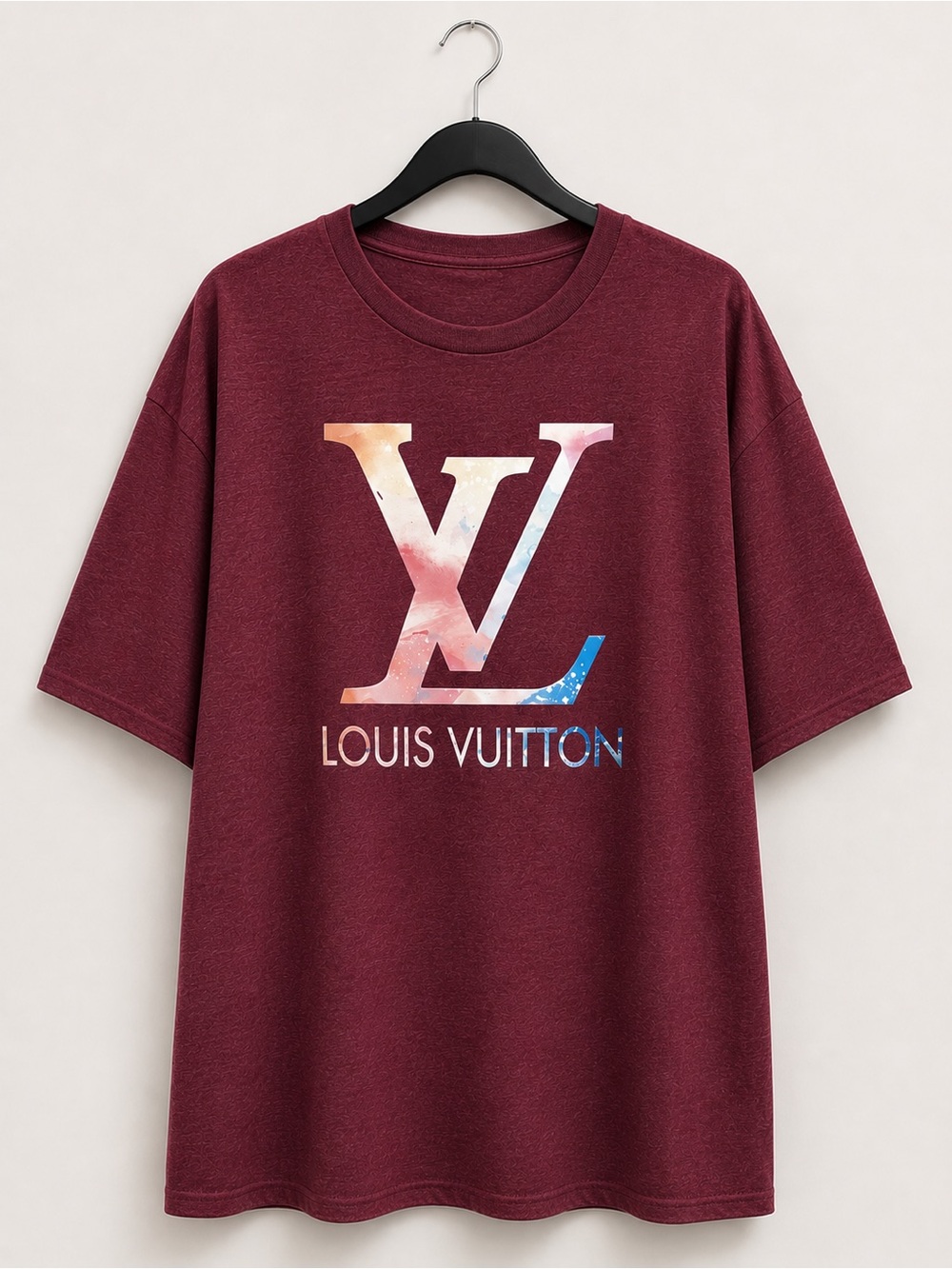 Plus Size Burgundy Logo Tee